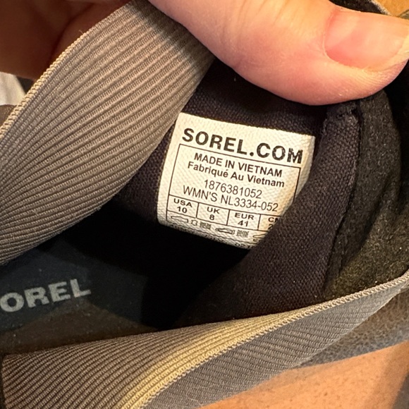 ☑️ Sorel Gray Ankle Thick rubber sole side elastic stretch on Booties - Picture 8 of 11